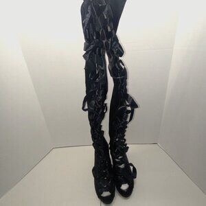 Chase + Chloe Gladiator Heels – Size 7.5 | Ribbon Lace-Up Platforms